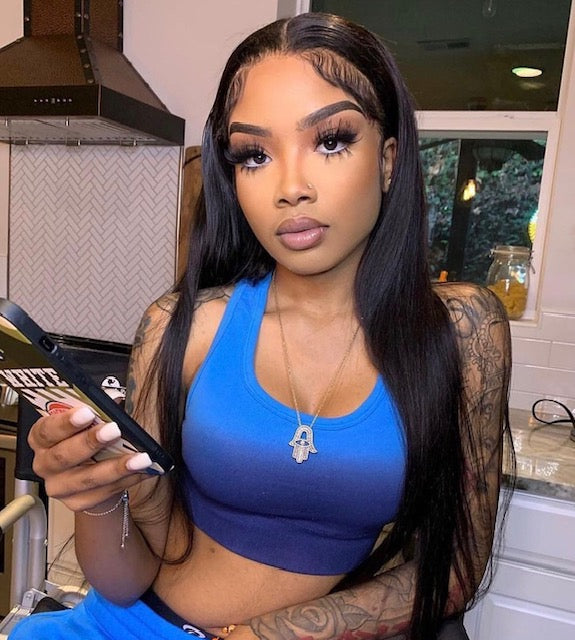 Straight Free Part 13x6 Lace Frontal Wig 180% Density