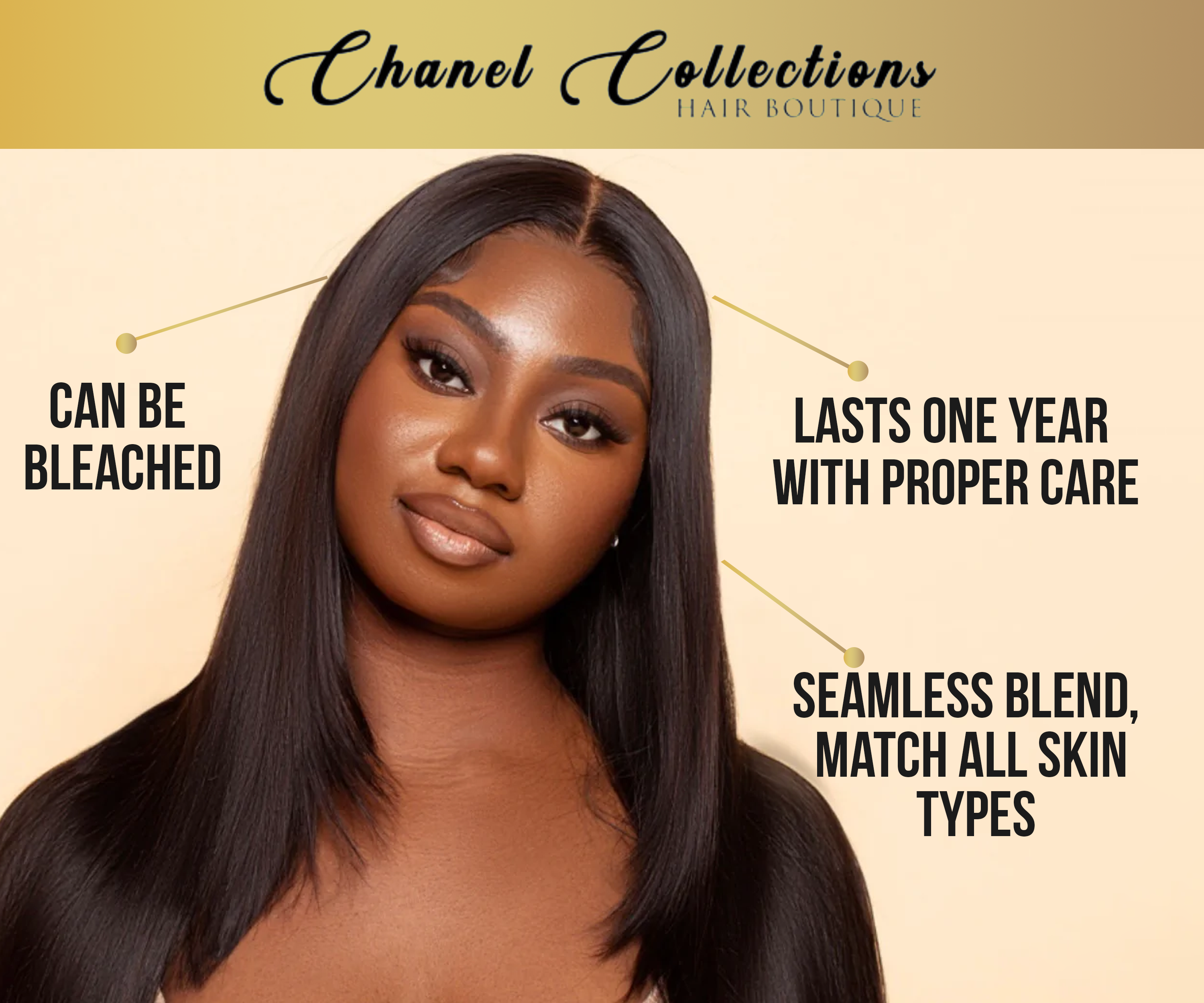 200% Density Straight HD Lace Unit