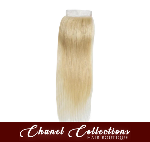 #613 BLONDE 5X5 TRANSPARENT CLOSURES