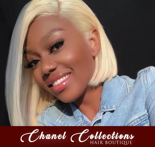 #613 BLONDE BOB LACE FRONTAL WIG