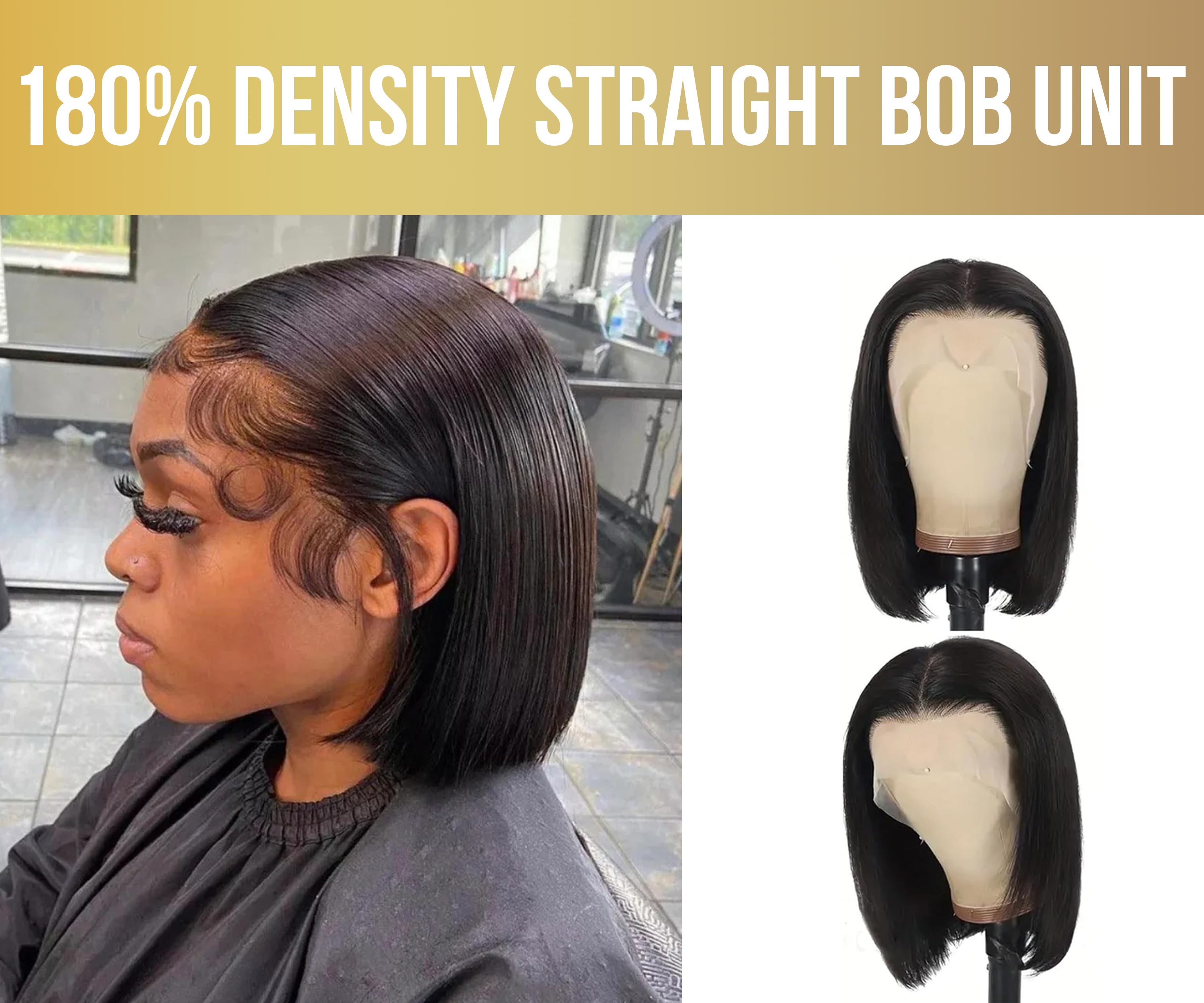 180% Density Straight Bob Unit