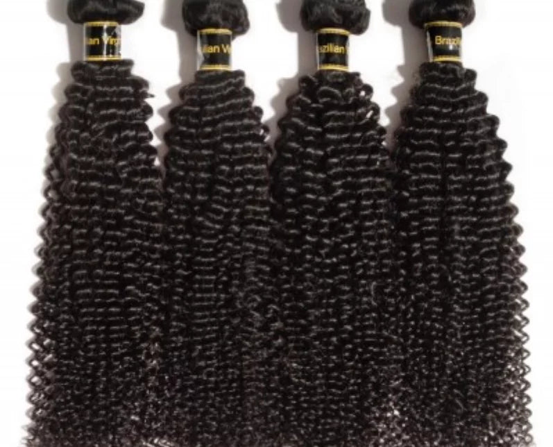 (3) Deep Curl Virgin Brazilian Bundles
